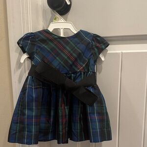 Ralph Lauren Blue Label Tartan Dress with Black Bow